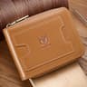 RFID Blocking Leather Bifold Wallet with Zipper and Multiple Card Slots