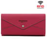 Womens Leather Long Wallet with RFID Protection and Multiple Card Slots