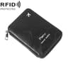 RFID Anti Theft Passport Wallet with Zipper and Large Capacity Travel Storage