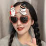 Funny Christmas Glasses and Hair Clip Holiday Accessories