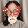 Funny Christmas Glasses and Hair Clip Holiday Accessories