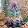 Ocean Friends DIY Patchwork Christmas Tree Craft Kit with Fabric Decorations