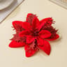 Artificial Christmas Flowers with Bendable Stems for Tree and Holiday Decorations
