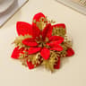 Artificial Christmas Flowers with Bendable Stems for Tree and Holiday Decorations
