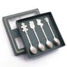 4 Piece Christmas Stainless Steel Spoon Set with Festive Holiday Designs