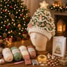 Lighted Christmas Tree Crochet Hat DIY Kit with LED Lights and Star Accents