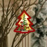 Light Up Wooden Christmas Tree Pendant Ornament for Holiday Decorations