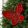Velvet Butterfly Christmas Tree Ornament with Glitter Accents and 3D Wings