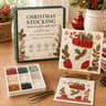 Christmas Sea Glass DIY Art Kit with 3D Mosaic Designs and Craft Supplies
