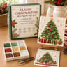 Christmas Sea Glass DIY Art Kit with 3D Mosaic Designs and Craft Supplies