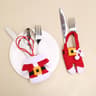 Christmas Cutlery Covers Set of 2 Mini Clothes and Pants Table Decorations