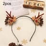 Christmas Reindeer Hair Accessories Set with Plush Hairband and Clip