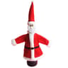 Christmas Santa Wine Bottle Cover Set With Plush Flannel Hat And Jacket 0