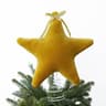 11 Inch Plush Velvet Christmas Tree Star Topper with Bow