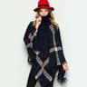 Shop Cozy Poncho Sweater Navy