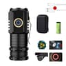 Compact Rechargeable Mini LED Flashlight Waterproof Pocket Torch with Magnetic Tail