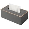 Luxury Faux Leather Tissue Box Cover With Gold Rim Elegant Decorative Tissue Holder For Home Office 9