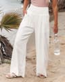 Women Casual Drawstring Pants  Distressed Mid Waist Relaxed Fit Lightweight Fabric 6