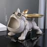 30cm Home Decor Bulldog Figurine, Resin Dog Statue Storage Box Animal Ornament & Art Sculpture for Living Room, Office
