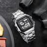 Men Digital Watch Stainless Steel Strap, Waterproof Countdown Sport Watches, LED Electronic Wristwatch for Gift