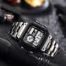 Men Digital Watch Stainless Steel Strap, Waterproof Countdown Sport Watches, LED Electronic Wristwatch for Gift