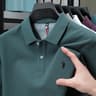 Luxury Cotton Polo Shirt for Men Business Casual Embroidered Summer Tee