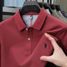 Luxury Cotton Polo Shirt for Men Business Casual Embroidered Summer Tee