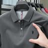 Luxury Cotton Polo Shirt for Men Business Casual Embroidered Summer Tee