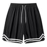 Mens Colorblock Striped Basketball Shorts, Quick Dry Athletic Gym Shorts with Pockets & Drawstring Waist for Workout