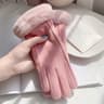 Womens Touchscreen Winter Gloves Fashionable Finger Gloves With Thin Cashmere Solid Color For Autum 7