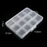 Clear Plastic Organizer Box, Transparent Storage Container, Jewelry Box, Empty Earring Storage Display for Beads