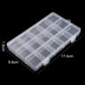 Clear Plastic Organizer Box, Transparent Storage Container, Jewelry Box, Empty Earring Storage Display for Beads