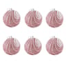 Christmas Ball Ornaments 6pcs 8cm, Red White Hanging Tree Decorations, Holiday New Year Navidad Home Decor