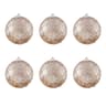 Christmas Ball Ornaments 6pcs 8cm, Red White Hanging Tree Decorations, Holiday New Year Navidad Home Decor