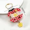 Acrylic Kpop Idol Photocard Holder Photo Card Protector Cover with Keychain, Cartoon Apple Shaped Mini Album for Bag