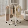 Movable Garment Organizer Hexagon Rotating Clothes Rack Dormitory Coat Hanger Stand Indoor Hat Dryi 6