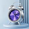 Twin Bell Loud Alarm Clock With Metal Frame And 3D Dial Battery Operated Desk Table Clock With Back 7