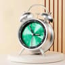 Twin Bell Loud Alarm Clock With Metal Frame And 3D Dial Battery Operated Desk Table Clock With Back 8