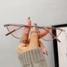 Fashion Metal Small Cat Eye Sunglasses For WomenTrendy Punk Style With Clear Ocean Lens Hip Hop Sha 13