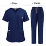 Unisex High Quality Nurse Uniform Set, Medical Clothing for Women with Lab Coat, Tops, and Pants, Nursing Scrubs Suit
