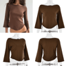 Lace Trim Balletcore Slim Tee For Women Soft Minimalist White Spring Summer Top 3