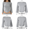 Lace Trim Balletcore Slim Tee For Women Soft Minimalist White Spring Summer Top 4