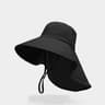 Womens Ponytail UV Sun Hat With Neck Flap Wide Brim Fisherman Cap For Outdoor Travel And Hiking 1