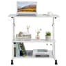 Hospital Bed Table With Holder Adjustable Overbed Rolling Laptop Desk Stand  Ideal For Home  Medica 14
