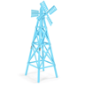 Garden 2Layer CrossJointed Wooden Windmill Weathervane With Head Backyard Decor 12
