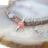 Natural Rose Quartz Labradorite Pendulum for Dowsing Divination, Crystal Cone Pendant with Round Beads Stone Chain