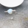 Natural Rose Quartz Labradorite Pendulum for Dowsing Divination, Crystal Cone Pendant with Round Beads Stone Chain