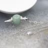 Natural Rose Quartz Labradorite Pendulum for Dowsing Divination, Crystal Cone Pendant with Round Beads Stone Chain