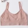 Womens Seamless Ribbed Wireless Bralette with U Back Design