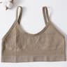 Womens Seamless Ribbed Wireless Bralette with U Back Design
